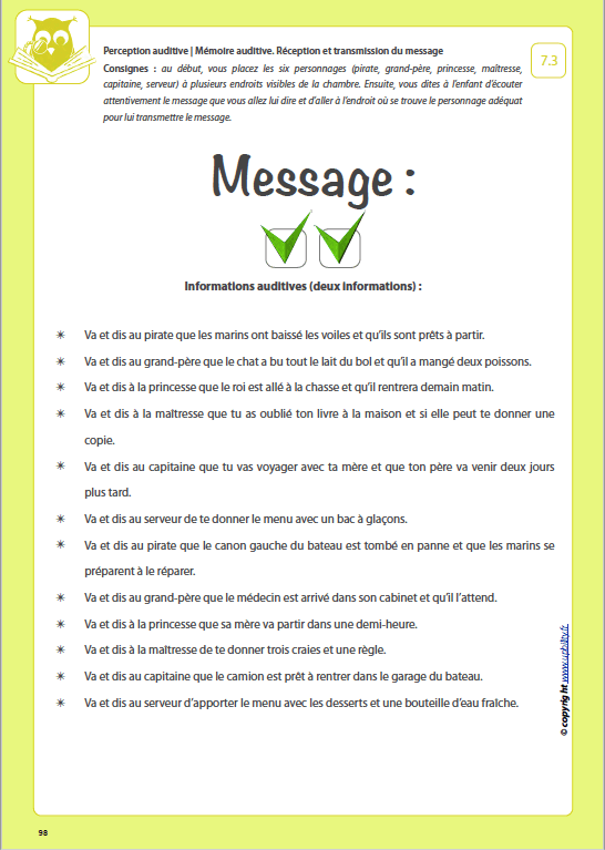 Développement de la perception auditive | LA MÉMOIRE AUDITIVE - Image 9