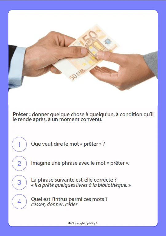 FICHES ILLUSTRÉES | Développement du vocabulaire (10-12 ans) - Image 4