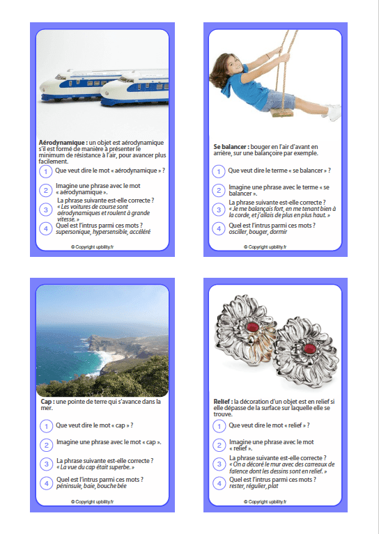 FICHES ILLUSTRÉES | Développement du vocabulaire (10-12 ans) - Image 8
