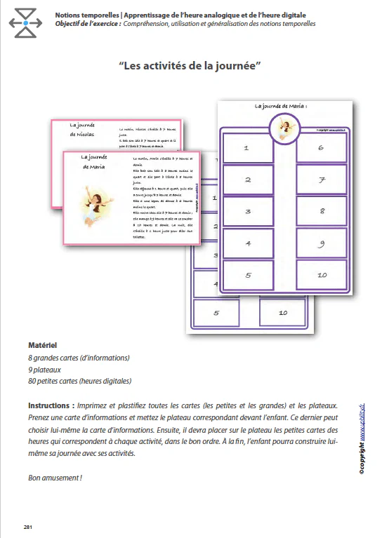 L’ORIENTATION TEMPORELLE | Apprentissage de l’heure analogique et de l’heure digitale - Image 10