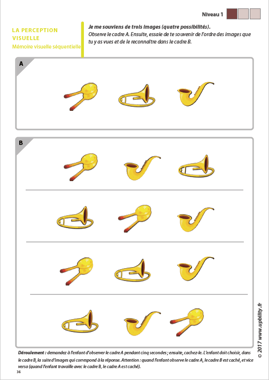 Les capacités de perception visuelle pour les enfants dyslexiques | Partie 5 : La mémoire visuelle séquentielle - Image 3